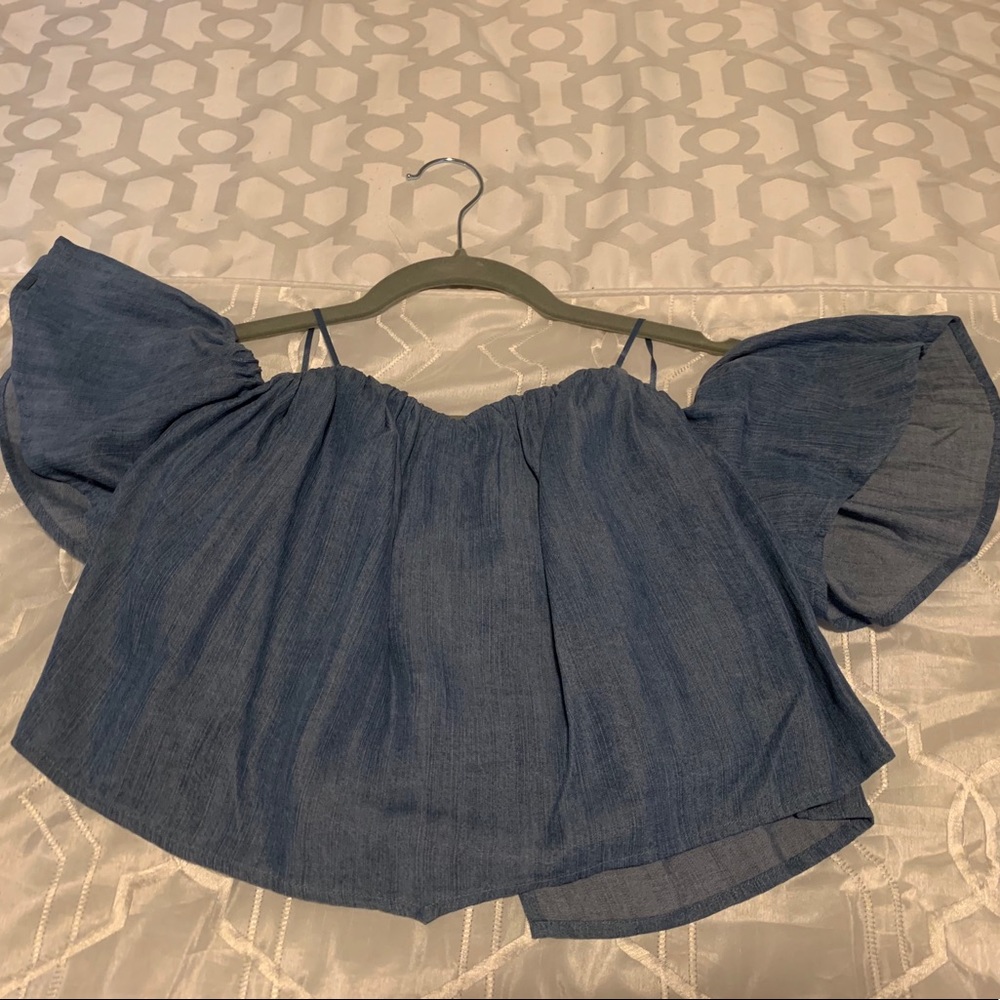 GUESS Denim Crop Top